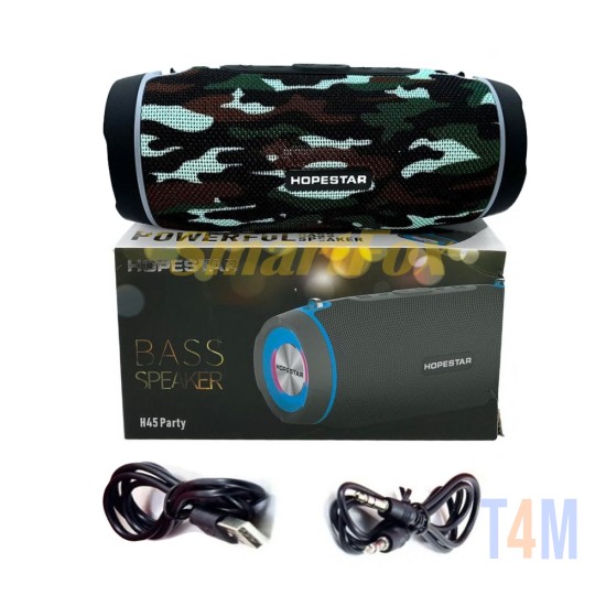 COLUNA PORTÁTIL BLUETOOTH HOPESTAR H45 PARTY TWS/HANDS-FREE/U DISK/TF/AUX RESISTENTE À ÁGUA MILITARES